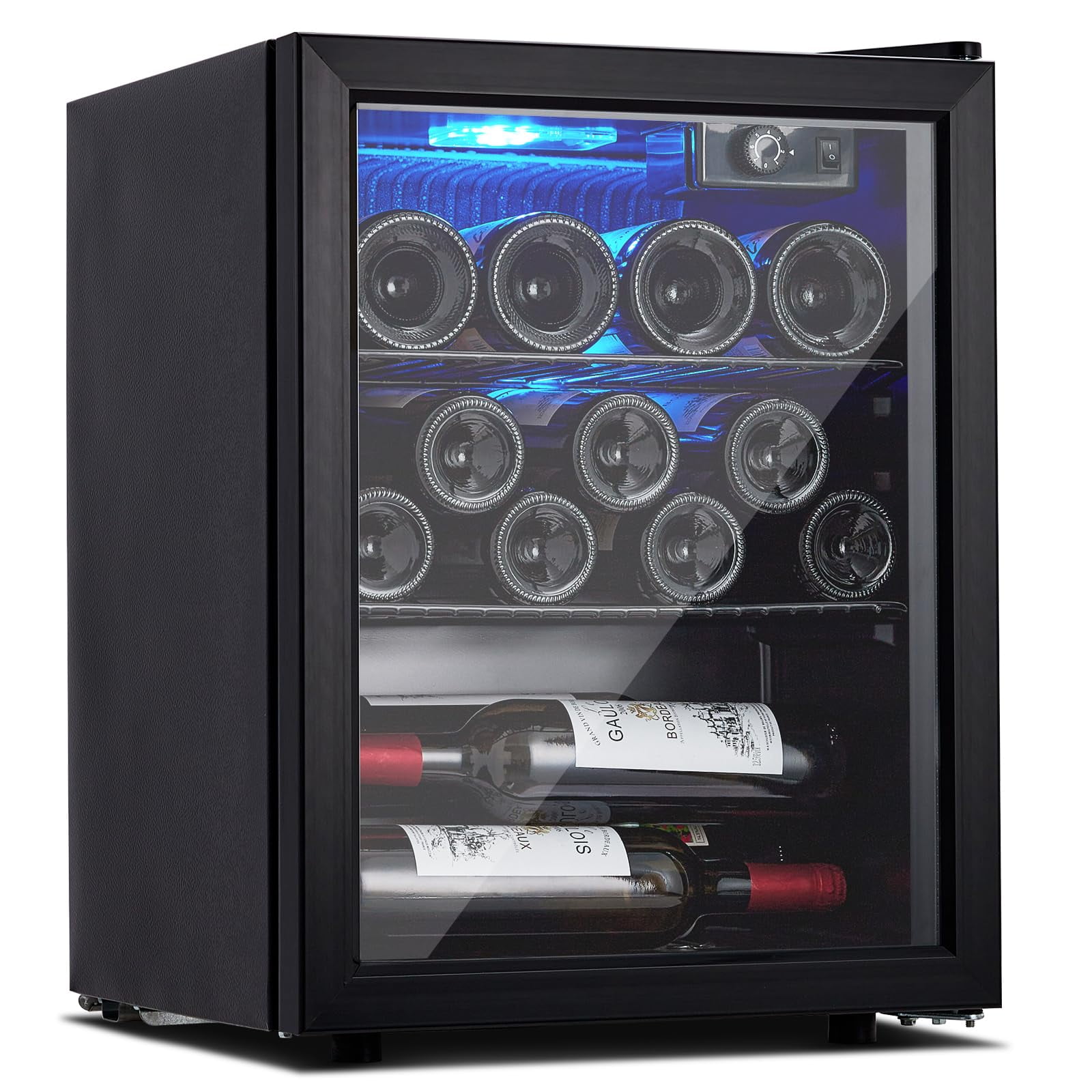 Wine Fridge, Freestanding Wine Cooler Refrigerator with Triple Pane