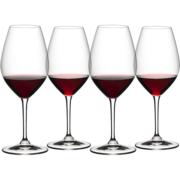 Wine Friendly Red Wine Glasses, Set of 4-23 Fl. Oz. Elegant Stemmed Crystal Glass, Made in Germany, Dishwasher Safe, Ideal for Wine Enthusiasts and Sophisticated Tastings (6422/02-4)
