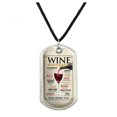 thumbnail image 1 of Wine From Around the World Military Dog Tag Pendant Necklace with Cord, 1 of 5