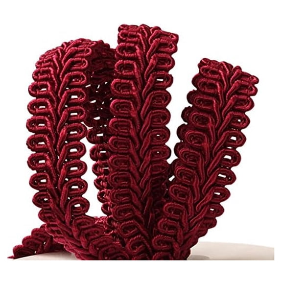 Wine Gimp Braid Trim - 5/8 Inches Wide X 10 Yards - Crafting Trim, Upholstery Trim, Lampshade Trims (5828731)
