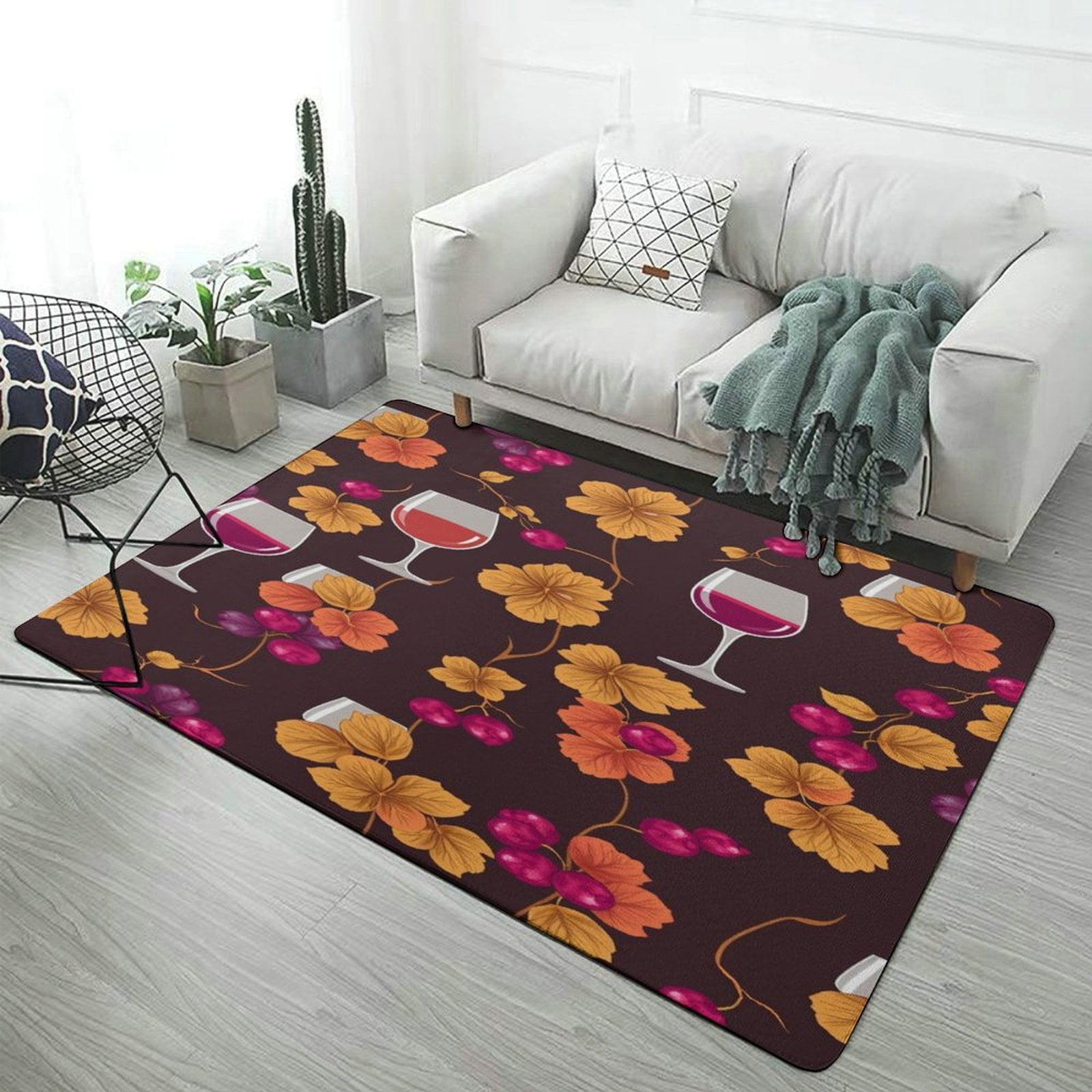 Wine Glass Carpet for Living Room Luxury Home Rations Sofa Coffee Table ...
