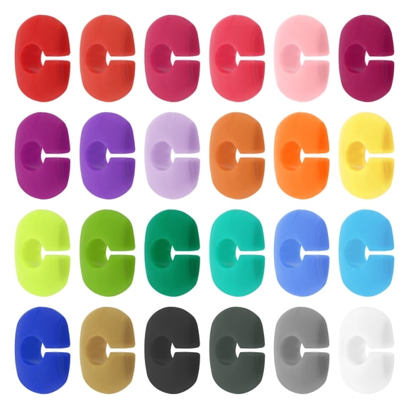 Wine Glass Charm, 26 Pack Silicone Drink Markers Reusable Glass Identifiers for Cups, Assorted Colors