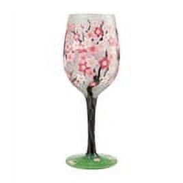 Cherry Blossom Berry Swirlwind Pink Boho 4 Pack 9 oz Wine Glass 