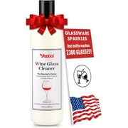 Wine Glass Cleaner and Crystal Cleaning Liquid, Effectively Removers Odors, Grease, Lipstick, Dirt, Residuum, and Fingerprints on Wine Glasses, Leaving Them Crystal Clear and Sparkling - 16.91 oz