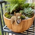 thumbnail image 1 of Wine Glass Cow Statue Hanging Decor, Farmhouse Kitchen Garden Ornament, Vintage Animal Sculpture for Patio Flowerpot Planter, Rustic Home Tabletop Decoration, Country Cottage Outdoor Yard Art, 1 of 9