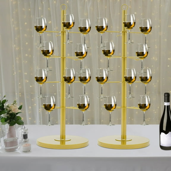 Wine Glass Display Stand, Champagne Tower, 4 Tier Cocktail Tree Stand