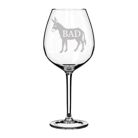 Wine Glass Goblet Bad Ass Donkey Funny (20 oz Jumbo)