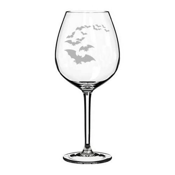 Wine Glass Goblet Bat Colony (20 oz Jumbo)