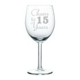 thumbnail image 1 of Wine Glass Goblet Cheers To 15 Years Anniversary (10oz), 1 of 1