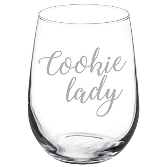 Wine Glass Goblet Cookie Lady (17 oz Stemless)