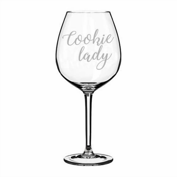 Wine Glass Goblet Cookie Lady (20 oz Jumbo)