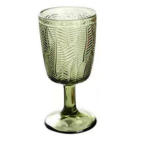 Wine Glass Goblet Embossment Leaf Texture Retro Drinking Water Cup Wine Liqueur Cup for Anniversary Wedding Housewarming Daily Use