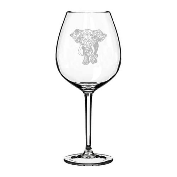 Wine Glass Goblet Fancy Elephant (20 oz Jumbo)