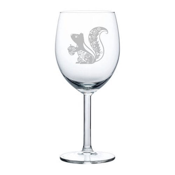 Wine Glass Goblet Fancy Squirrel (10 oz)