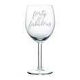 thumbnail image 1 of Wine Glass Goblet Forty & Fabulous 40th Birthday (10 oz), 1 of 1