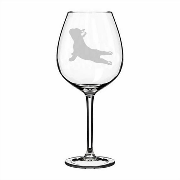 Wine Glass Goblet French Bulldog Frenchie Yoga (20 oz Jumbo)