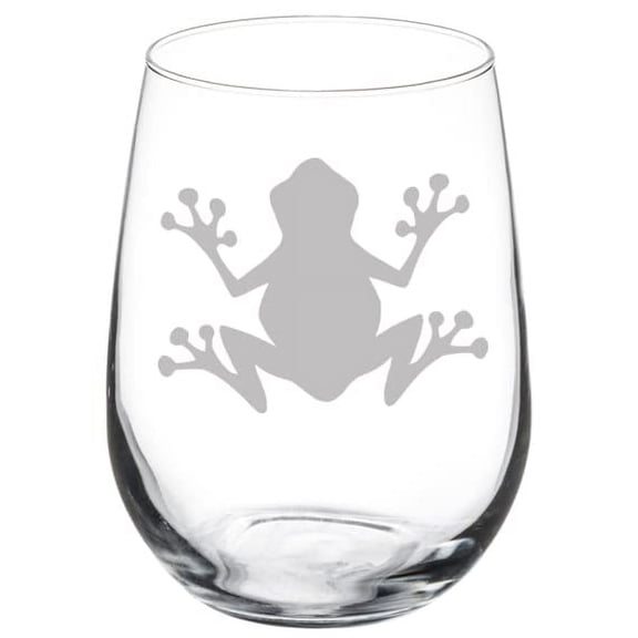 Wine Glass Goblet Frog (17 oz Stemless)