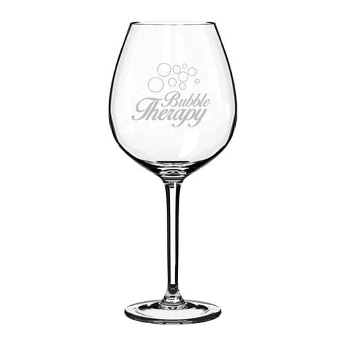 Wine Glass Goblet Funny Champagne Sparkling Wine Bubble Therapy (20 oz Jumbo)
