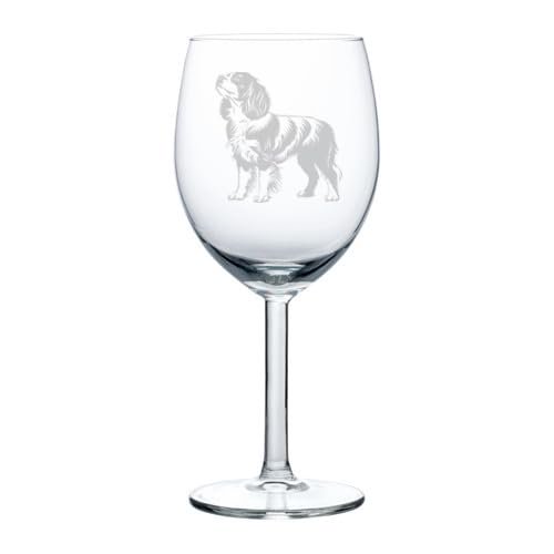 Wine Glass Goblet Gift Cavalier King Charles Spaniel Stylized (10 oz)
