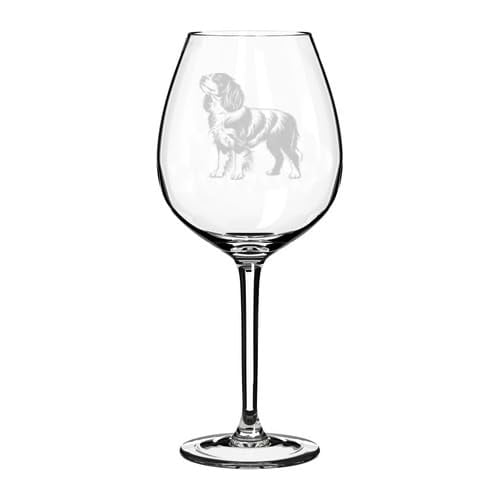 Wine Glass Goblet Gift Cavalier King Charles Spaniel Stylized (20 oz Jumbo)