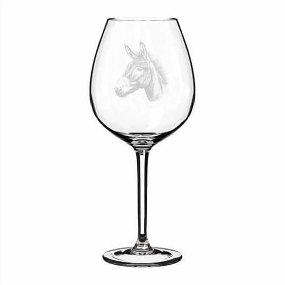 Wine Glass Goblet Gift Donkey Head (20 oz Jumbo)