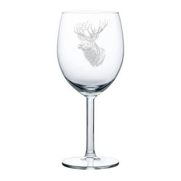 Wine Glass Goblet Gift Elk Head (10 oz)