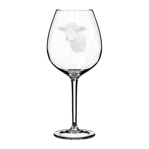 Wine Glass Goblet Gift Lamb Sheep Head (20 oz Jumbo)