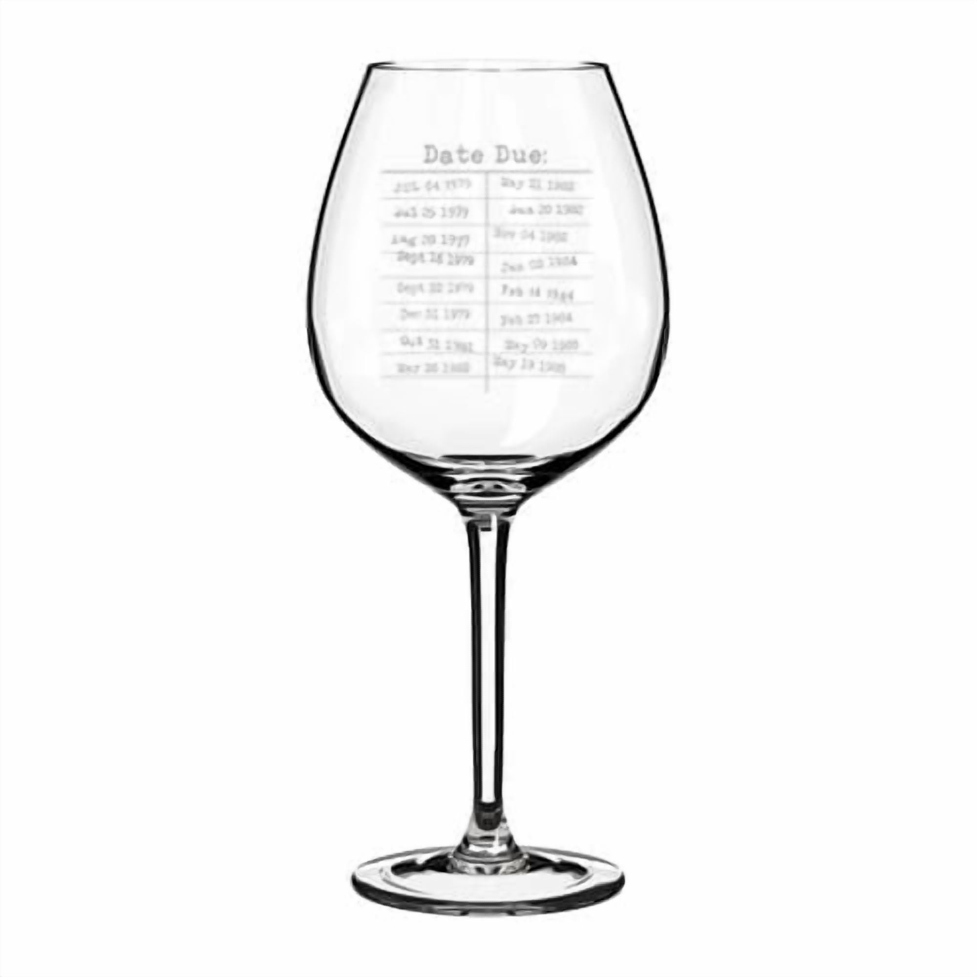 Wine Glass Goblet Gift Library Card Funny Reader Gift for Librarian Book Lover Teacher (20 oz Jumbo)