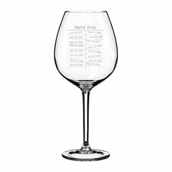 Wine Glass Goblet Gift Library Card Funny Reader Gift for Librarian Book Lover Teacher (20 oz Jumbo)