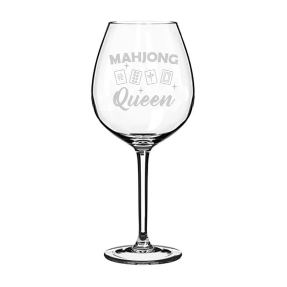 Wine Glass Goblet Gift Mahjong Queen (20 oz Jumbo)