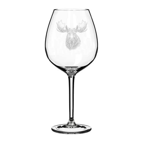 Wine Glass Goblet Gift Moose Head (20 oz Jumbo)