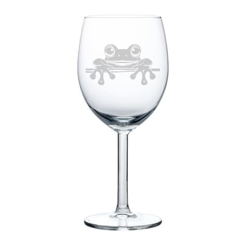 Wine Glass Goblet Gift Peeking Frog (10 oz)