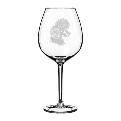 Wine Glass Goblet Gift Poodle Face (20 oz Jumbo)