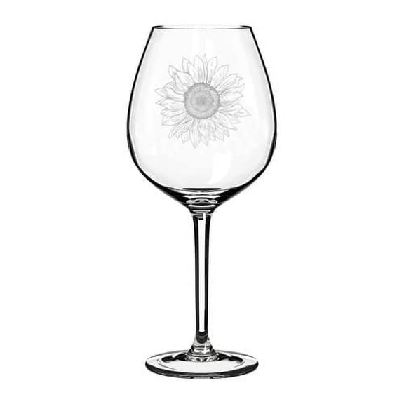 Wine Glass Goblet Gift Sunflower (20 oz Jumbo)