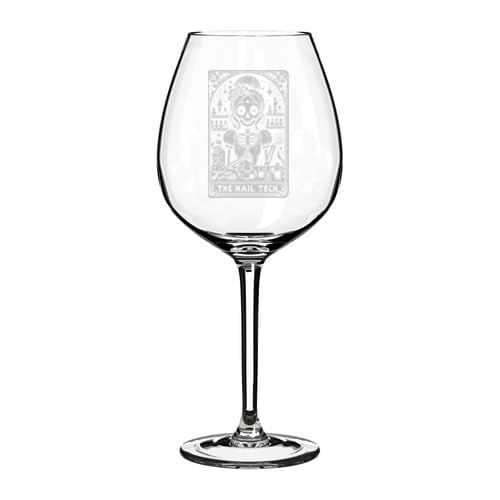 Wine Glass Goblet Gift The Nail Tech Tarot Card Manicurist (20 oz Jumbo)