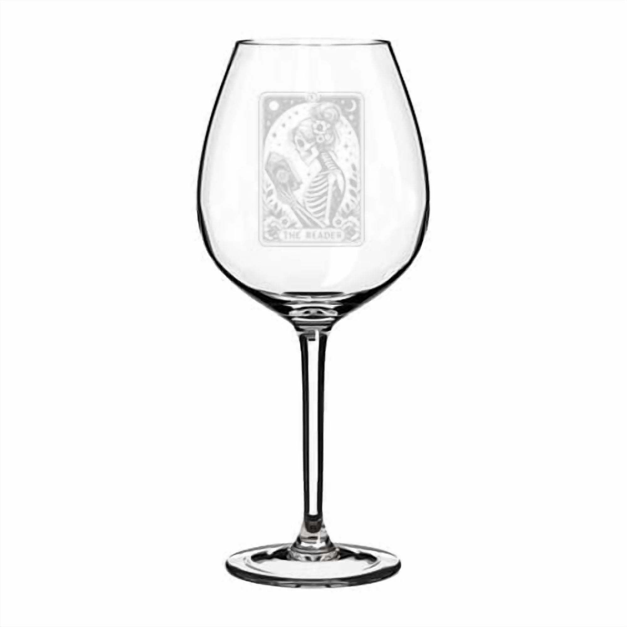 Wine Glass Goblet Gift The Reader Floral Tarot Card (20 oz Jumbo)