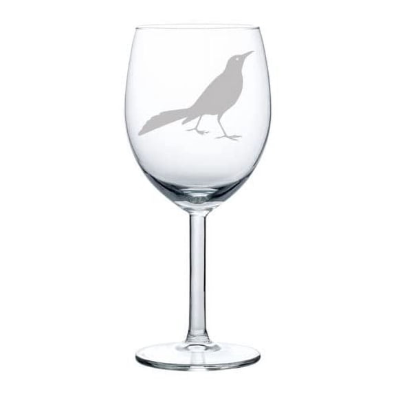 Wine Glass Goblet Grackle Bird (10 oz)