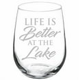 thumbnail image 1 of Wine Glass Goblet Life Is Better At The Lake (17 oz Stemless), 1 of 1