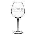 thumbnail image 1 of Wine Glass Goblet Peace Love Wine (20 oz Jumbo), 1 of 1