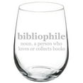 thumbnail image 1 of Wine Glass Goblet Reader Bibliophile Loves Books (17 oz Stemless), 1 of 1