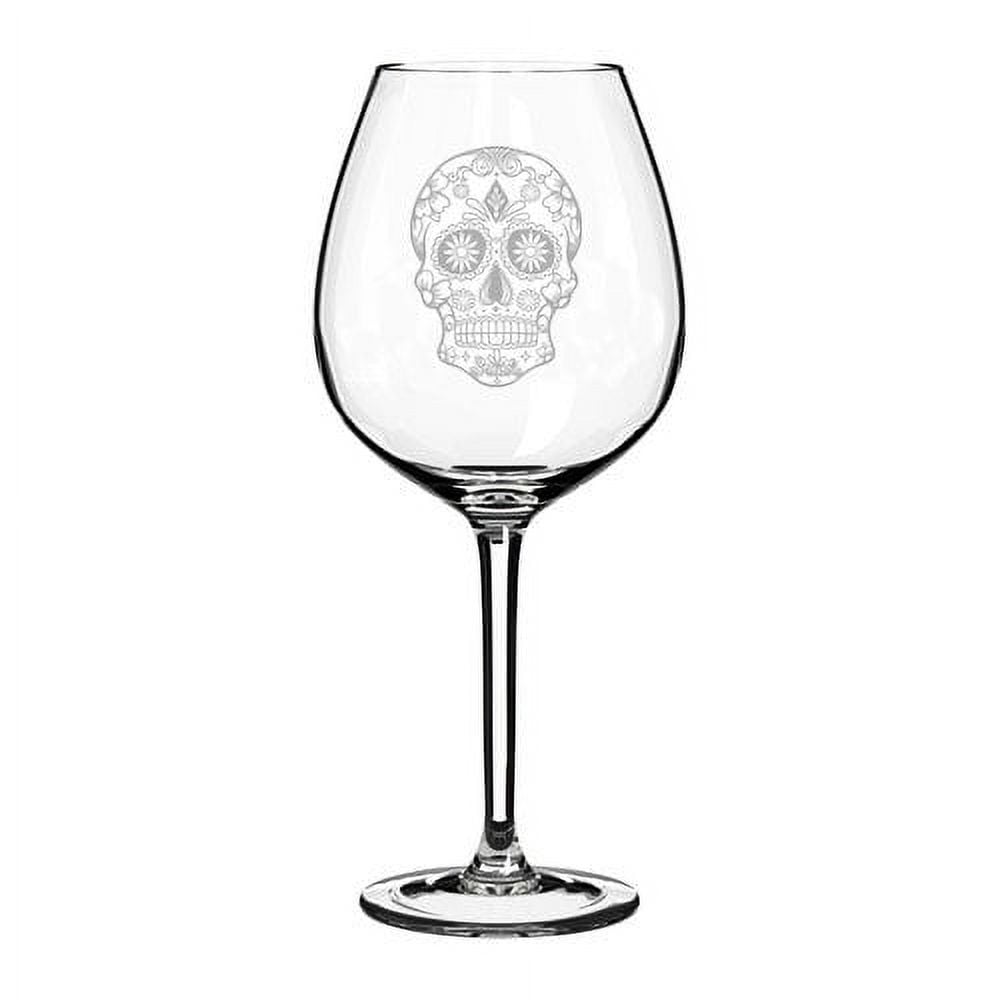 Way to Celebrate Skeleton Stemless Wine Glass, 10 fl oz. Smoked Ombre Glass Black Hand, Size: One Size