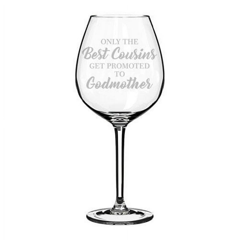 Personalized Godmother 17oz Stemless Wine Glass