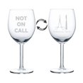 thumbnail image 1 of Wine Glass Goblet Two Sided Gift Surgical Tech Double Sided Not On Call Funny (10 oz), 1 of 1