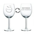 thumbnail image 1 of Wine Glass Goblet Two Sided Retirement Gift Retired Teach Yourself Funny Teacher (10 oz), 1 of 1