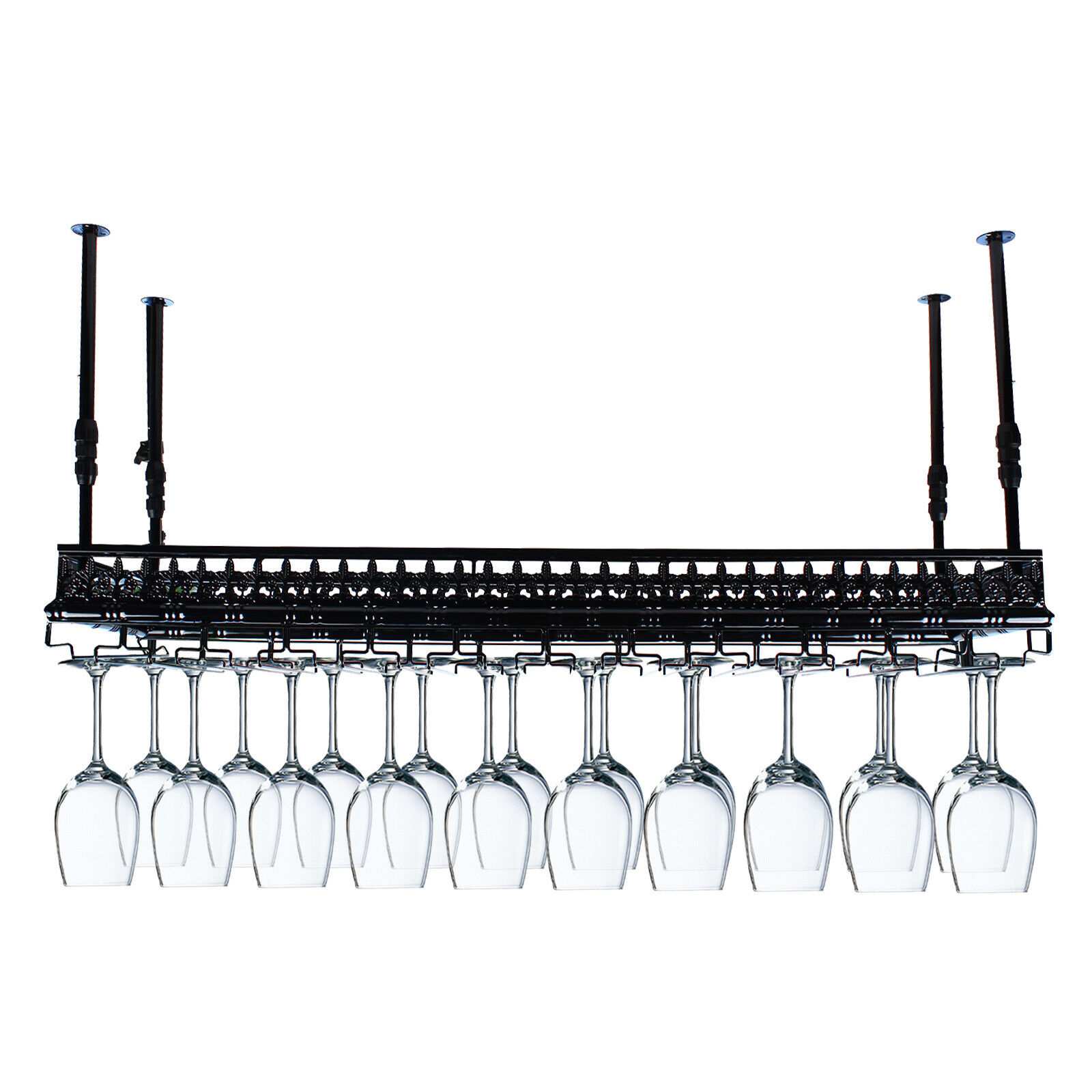 Wine Glass Hanger Kitchen Wall Mounted Metal Wine Storage Rack Goblet