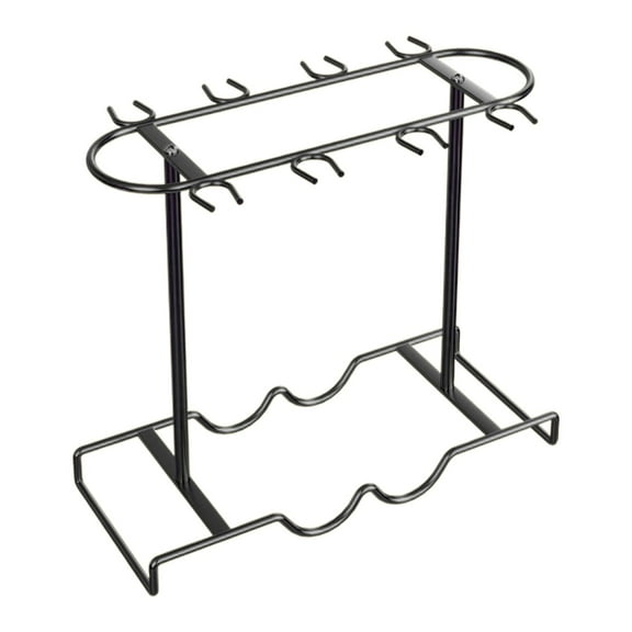 Wine Glass Holder Goblets Storage Rack Stemware Rack Holds 2 Bottles and 8 Glasses for Kitchen Countertop Home Bar