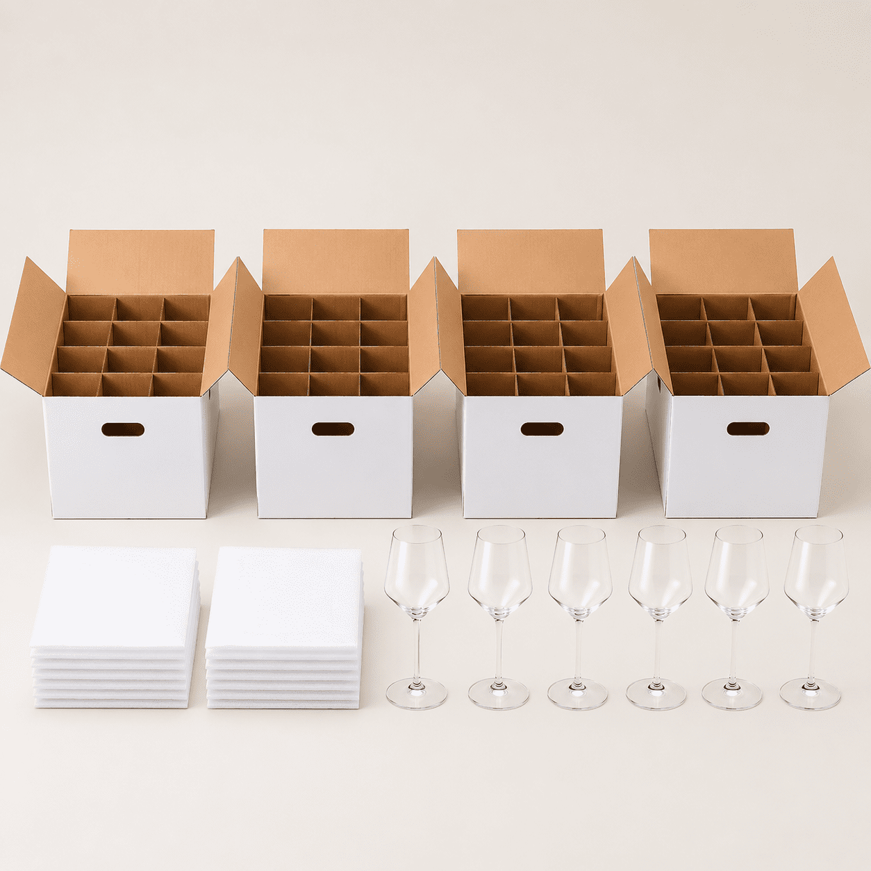 Moving Boxes for Glasses and Glassware