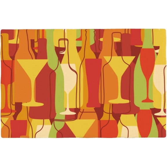 Wine Glass Placemats Set of 4 Table Mats Table Tableware Place Mats with Non-Slip Heat-Resistant Washable for Dining Home Kitchen Party Indoor