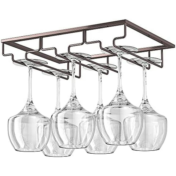 Wine Glass Rack Under Cabinet Kitchen 3 Rows Stemware Holder