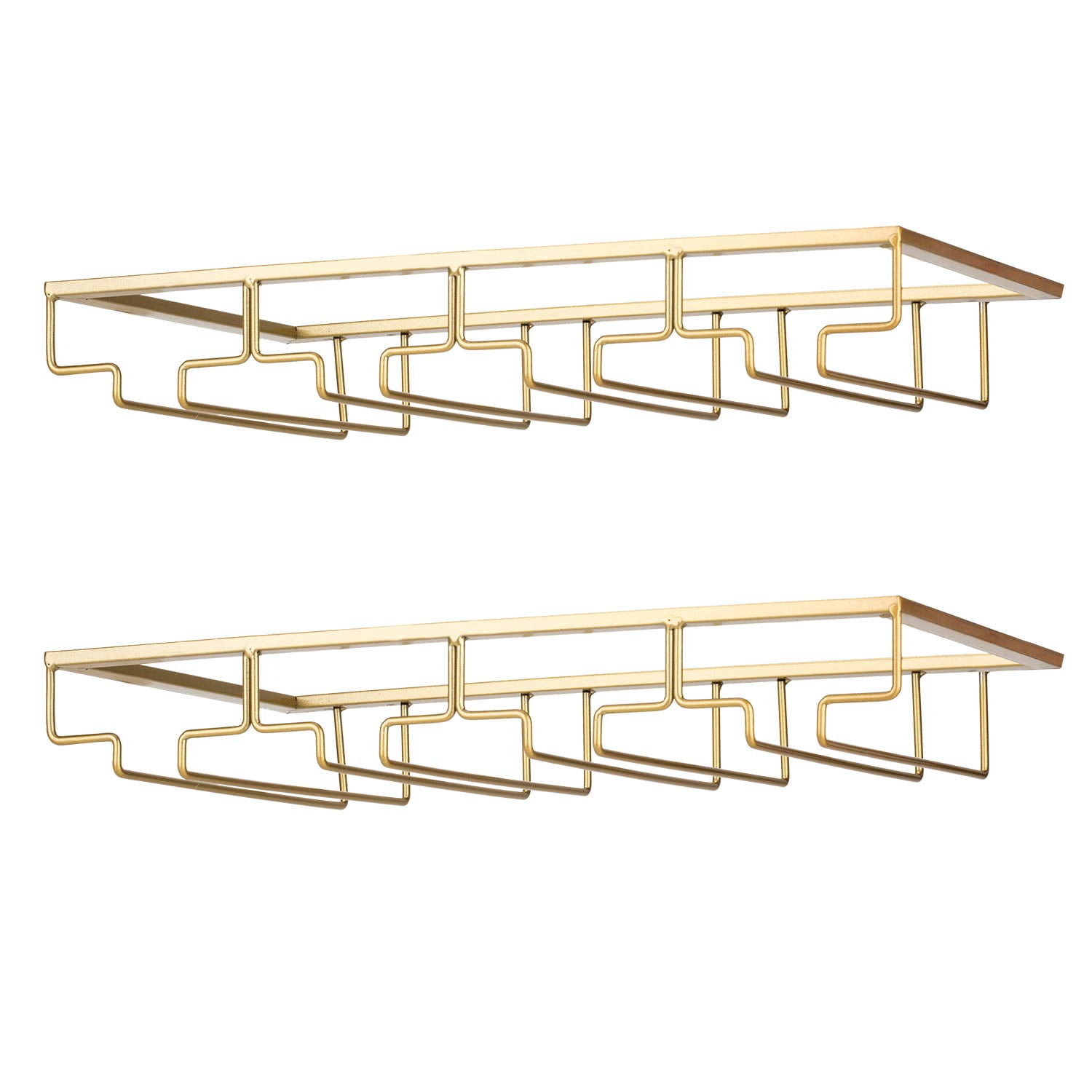 Wine Glass Rack - Under Cabinet Stemware Glasses Storage Hanger 2 Pack ...